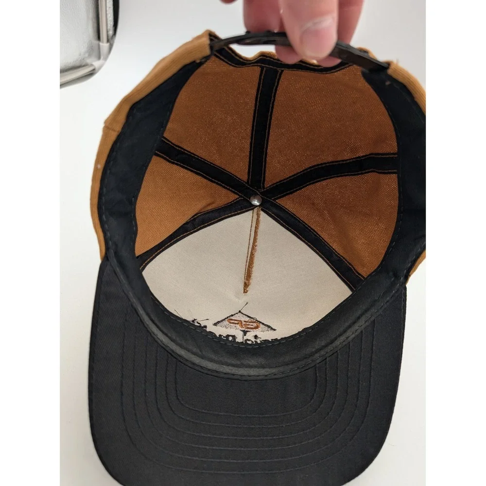 Vintage Georgia-Pacific Swingster Trucker Hat Brown Canvas Snapback Made in USA